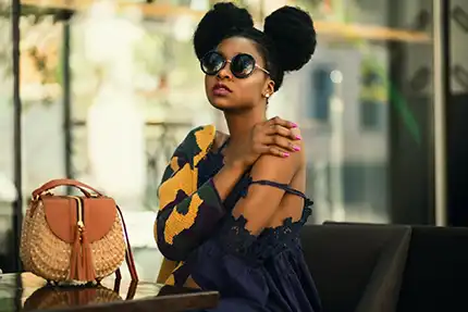 Woman wearing sunglasses